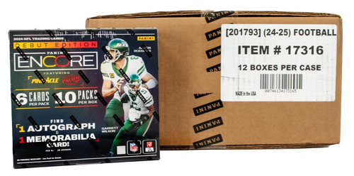 2024 PANINI ENCORE FOOTBALL - FACTORY SEALED - 12 BOX HOBBY CASE -