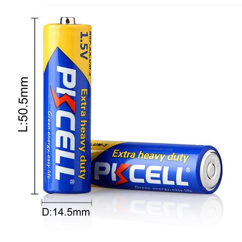 100pcs AA Batteries 1.5V R6P UM-3 Double A Zinc-Carbon Battery PKCELL - Picture 3 of 4