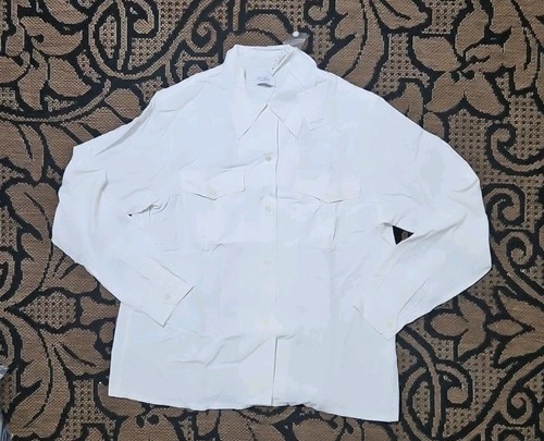 Madewell Pleat-Pocket Button-Up Shirt Large Alexa Chung $128.00 White - Picture 4 of 7