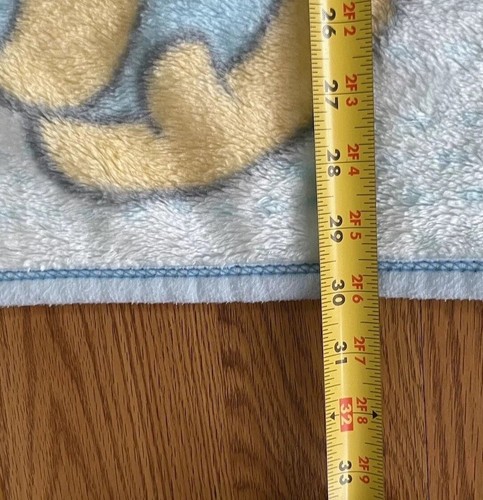 Vintage Colap Winnie the Pooh and Piglet Baby Blanket Blue Hunny Fleece Disney - Picture 11 of 12