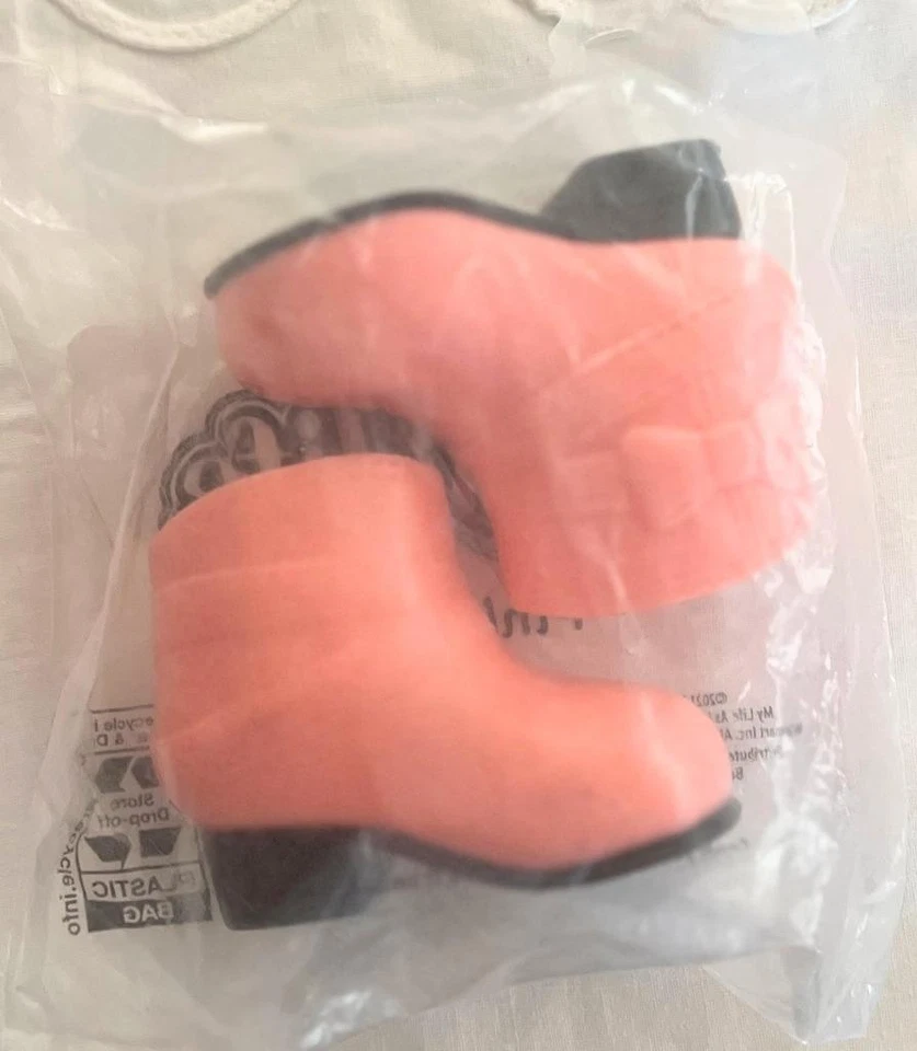 2 Pairs My Life Doll Shoes Boots Blue & Pink Plastic 18 Inch Doll New Sealed - Image 4 of 4