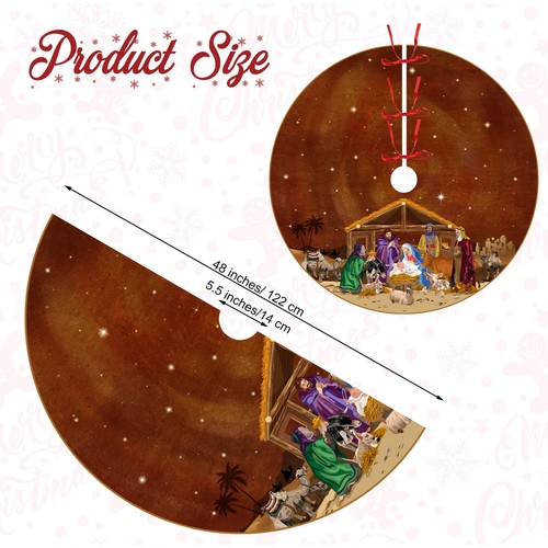 Weihnachtskrippe Baumrock Krippe Christbaummatte Jesus Christi... - Bild 2 von 7