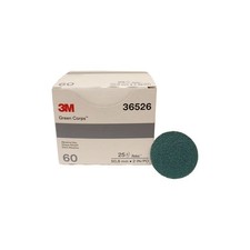 3M 36526 | Green Corps Roloc Disc, TR, 2.000" x 60 Grit (Replaces 01397) {25pk}