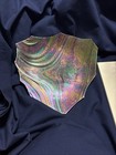 Vintage 1970's Iridescent Purple & Green Signed Art Glass Plate Dish
