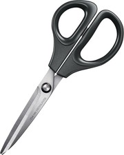 7  Scissor All purpose with Straight Stainless Steel Blade, Black, Black