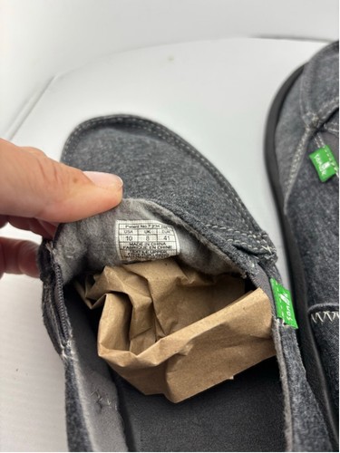 Graue Damen-Halbschuhe von Sanuk US 10 mit weißen Nähten - Bild 6 von 6