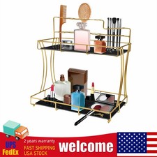 2 Removable Tier Bathroom Organizer Countertop Makeup Shelf Tray for Bedroom