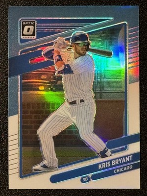 2021 Donruss Optic #166 Kris Bryant Carolina Blue Holo Prizm Chicago Cubs