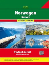 Norwegen, Autoatlas 1:250.000 - 1:400.000
