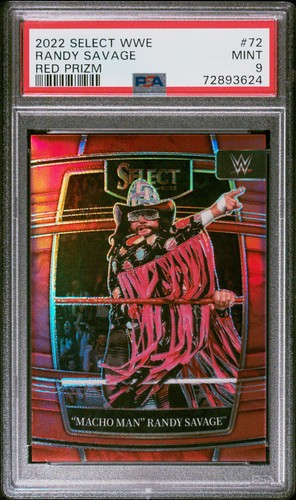 2022 Panini Select Wwe #72 Randy Savage Red Prizm PSA 9 /249