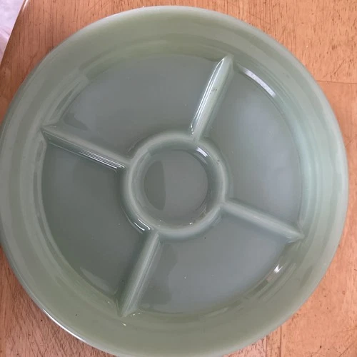 Fire King Jadeite 5 Part Divided Restaurant Ware Plate Vintage 9 1/2” Wide