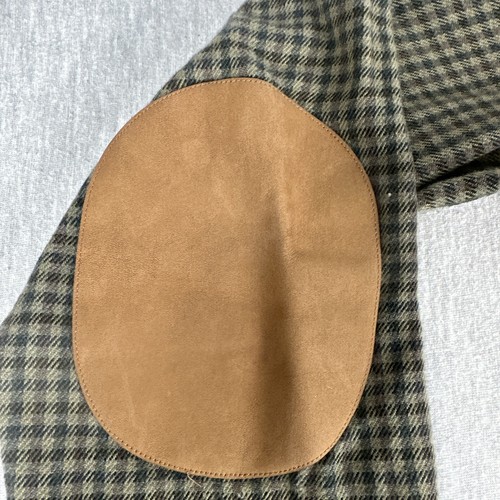 J. Crew Flanell Hemd Herren M braun kariert mit Ellenbogen Patches Baumwoll Wollmischung Vintage - Bild 7 von 18