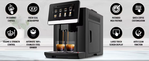 Digitale Kaffee Espressomaschine mit Mahlwerk 19 Getränkeoption 7" Touchscreen - Bild 19 von 22
