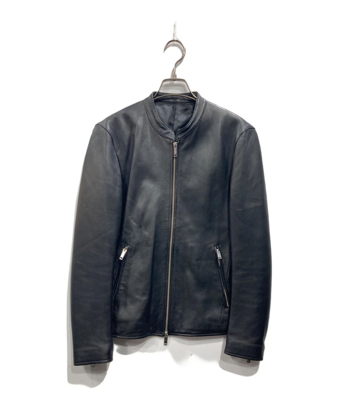 STUDIOUS Single Leather Riders Jacket Made in Japan Men's Size 2 Black image 1