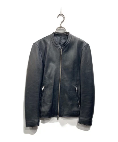 STUDIOUS Single Leather Riders Jacket Made in Japan Men's Size 2 Black video thumbnail