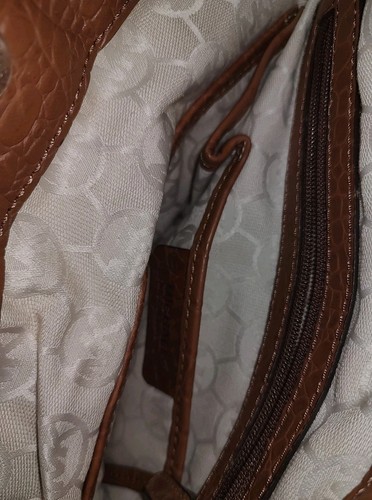 MICHAEL KORS LEATHER LADIES WOMEN TAN BROWN SHOULDER BAG CHAIN LINKS STRAP CLEAN - Picture 22 of 24