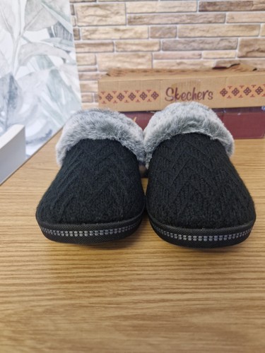 Skechers Ladies Slippers Wool Effect UK Size 5.5 Sketchers Memory Foam - Picture 2 of 16