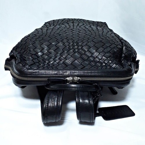 Sac à dos Allegro Artigiano brillant poney maille cuir noir 40 cm 28 cm 14 cm soldes
