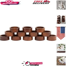 Durable & Elegant 12-Piece Napkin Rings Set in Hemlock - Ideal for Formal Dining