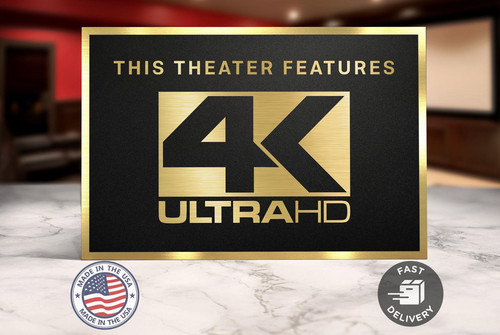 4K Ultra HD Heimkino Schild - Bild 1 von 3