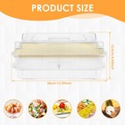 3 Layers Plastic Clear Fruit Ice Serving Tray Chilled Party Platter With nuBxx