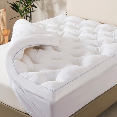 5 Inch Memory Foam Mattress Topper Twin Size, Supportive Fluffy Shredded Memo...