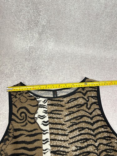 Abito donna senza maniche Marc Cain taglia 3 (M) stampa animalier tigre lana vergine - Foto 13 di 15