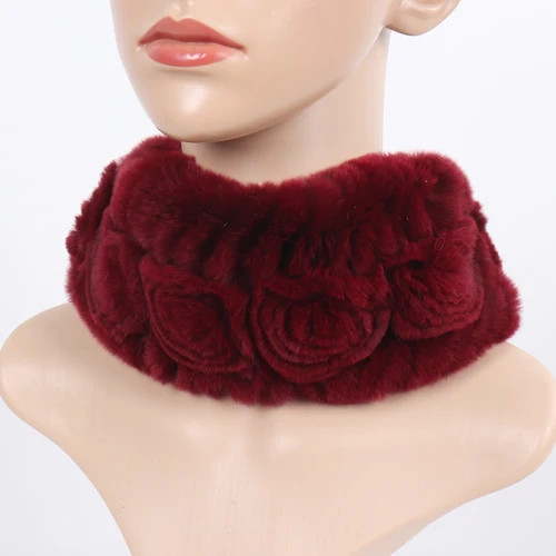 Mujeres Elasticidad Flor Piel Real Bufanda Cálida Piel Diadema Dama Invierno Piel Bufandas - Imagen 7 de 57