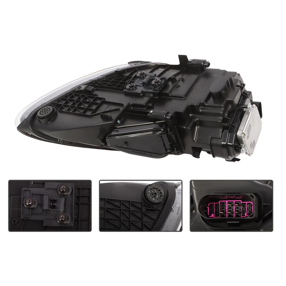 Pair Headlights For Porsche Cayenne 2011-2014 LED Front Head Lamps Assembly Foto 4 de 4