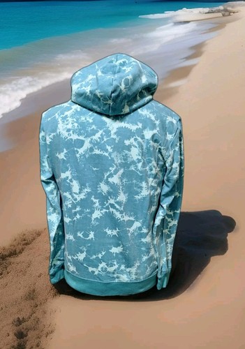 Volcom Pullover Sweatshirt Hoodie ~ Seafoam Green /Tiffany Blue ~ Medium - Picture 2 of 4