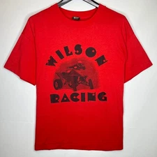 Vintage Wilson Racing ATV Graphic T-Shirt Red Men’s XL USA Made 90s