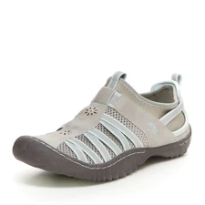 JBU by Jambu Women's Arabella Slip-On Trail Shoe Light Grey/Mint