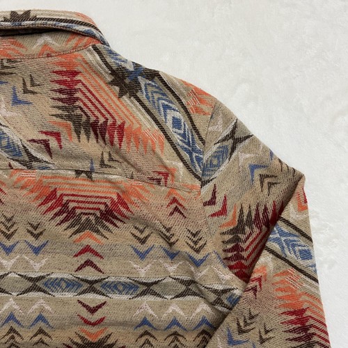 Camisa Denim Rock & Roll Para Hombres Mediana Azteca Suroeste Oeste A Presión Hecha en EE. UU. - Imagen 10 de 15