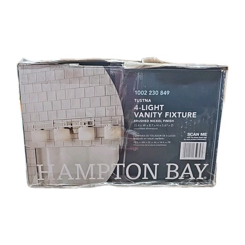 Home Decorators 4-Light Vanity Bath Light - Brushed Nickel - Picture 5 of 6
