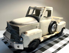 LARGE Vintage-Look Metal Truck by Valerie Parr Hill - Ivory - Use Indoors or Out