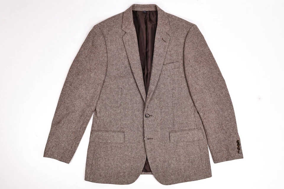 J.Crew Thompson Donegal Tweed Tan Wool Blend Suit 40 R Pants 36x29 - Image 2 of 4