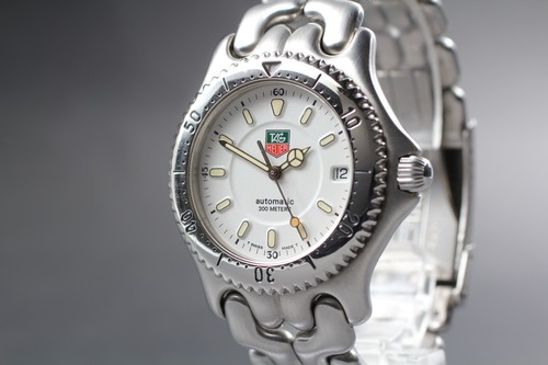 [Exc+5] TAG HEUER S/el S89.706 White Dial Automatic Men's Watch from JAPAN - Picture 1 of 11