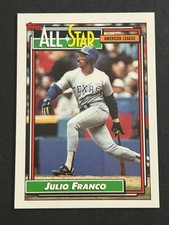 1992 Topps #398 Julio Franco Texas Rangers