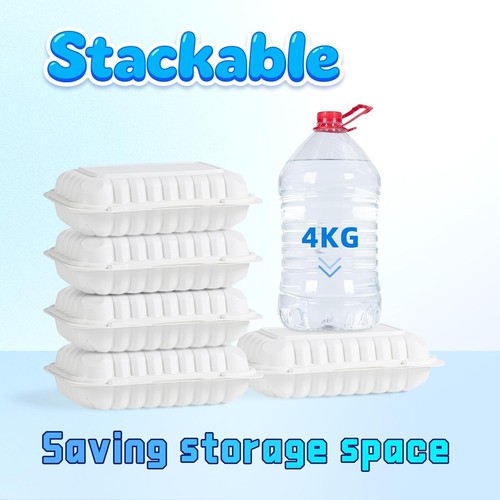 Calcium Carbonate Reinforced Takeout Containers - 50 Pack - Picture 6 of 8