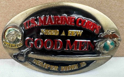 2 Vintage Military Belt Buckles USAF & Marine Corp - Air Force - CJ Inc. - Picture 5 of 8