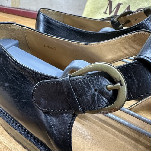 Magnanni Woven Fisherman Mens Size 9.5 Black Leather Sandals Shoes Buckle - Picture 3 of 11