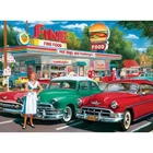 500 Pieces Jigsaw Puzzles Retro Style 500 Pcs Puzzles for Adults Car and Food