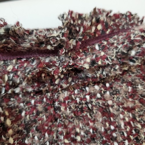 Talbots Womens SZ 2 Blazer Purple Tweed Wool Blend Jacket Snap Up V Neck Lined - Picture 15 of 18