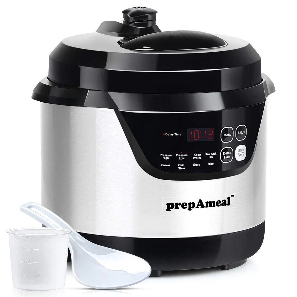 3 Quart Pressure Cooker 8 IN 1 Multi Use Programmable Instant Cooker Electric...