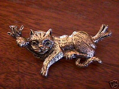 Robert Shields Zinn skurrile Katze Anstecknadel - Bild 1 von 1