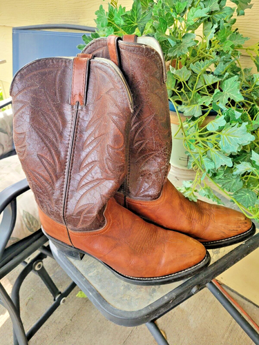 DURANGO Cowboy Boots Men Brown Western 11D USA Vintage Embroidered TR674 A-2 - Picture 3 of 8