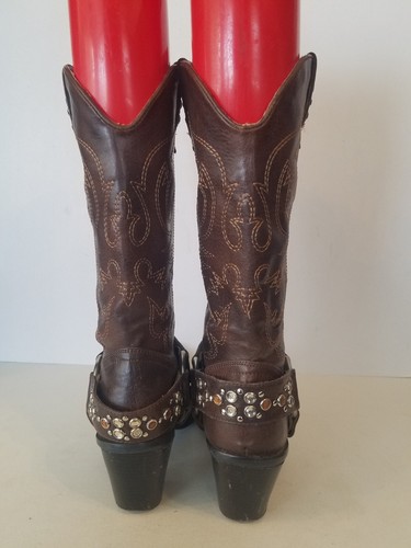 Charlotte Russe Cowgirl Harness Western Boots Brown Size 8 M - Picture 4 of 11