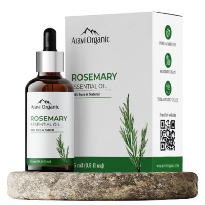 Aravi Bio ätherisches Rosmarinöl für das Haarwachstum 15ml