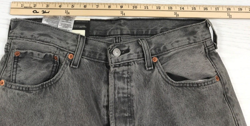 Levi’s 501 Original Jeans Mens 32x32 Gray Stone Wash 100% Cotton Button Fly New - Picture 3 of 11
