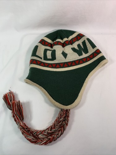 NHL~MINNESOTA WILD LOGO FLEECE LINED NORDIC KNIT STOCKING HAT - Picture 2 of 7